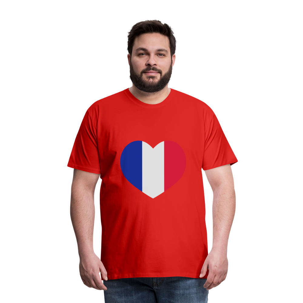Camiseta premium hombre"love french futbol" - red
