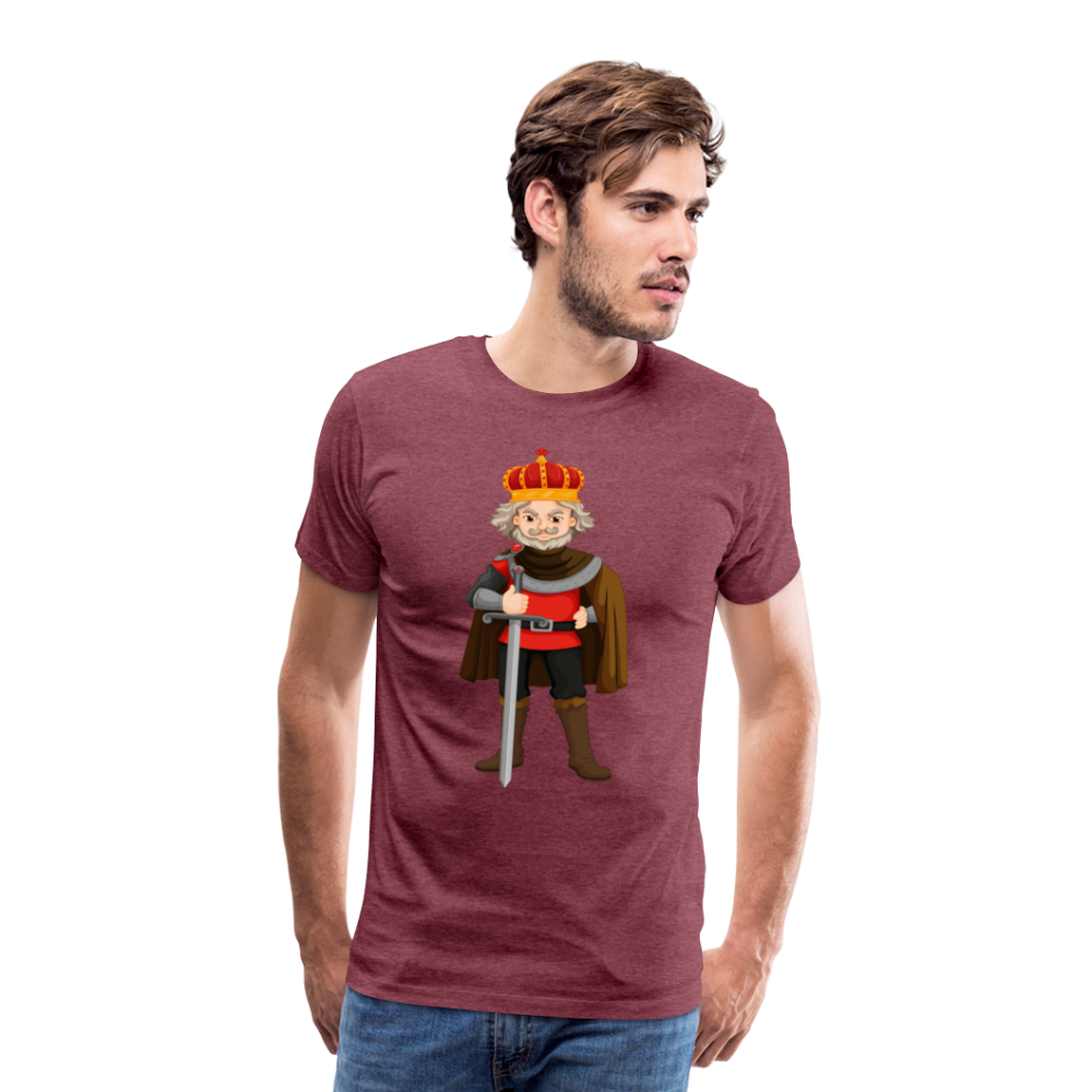 Camiseta premium hombre"king" - heather burgundy