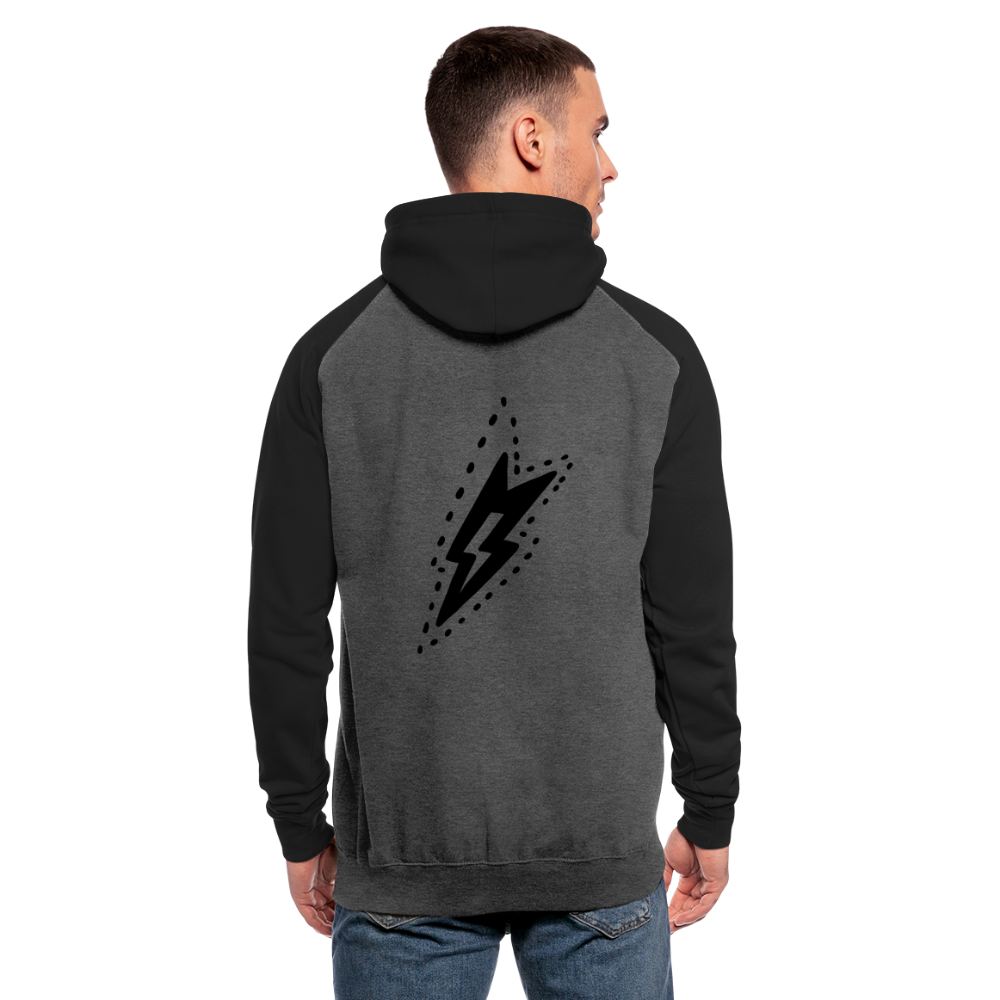 Sudadera con capucha de béisbol unisex"guitarist deer" - graphite/black