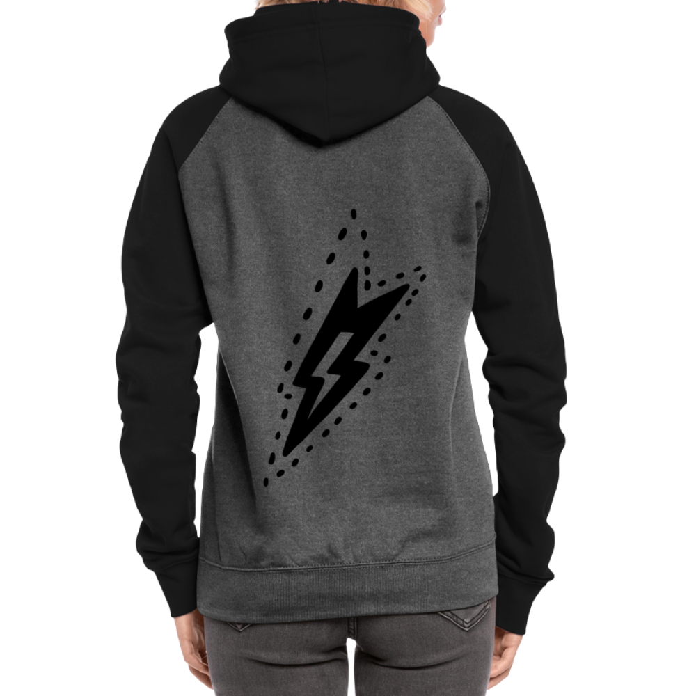 Sudadera con capucha de béisbol unisex"guitarist deer" - graphite/black