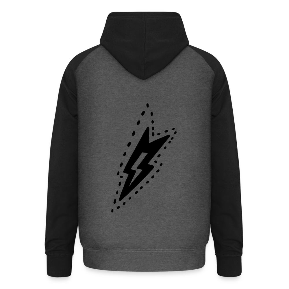 Sudadera con capucha de béisbol unisex"guitarist deer" - graphite/black