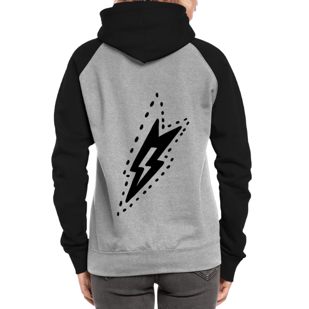 Sudadera con capucha de béisbol unisex"guitarist deer" - heather grey/black