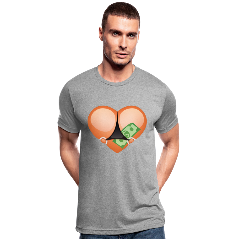 Camiseta Tri-Blend unisex de Bella + Canvas"Stripper heart" - heather grey