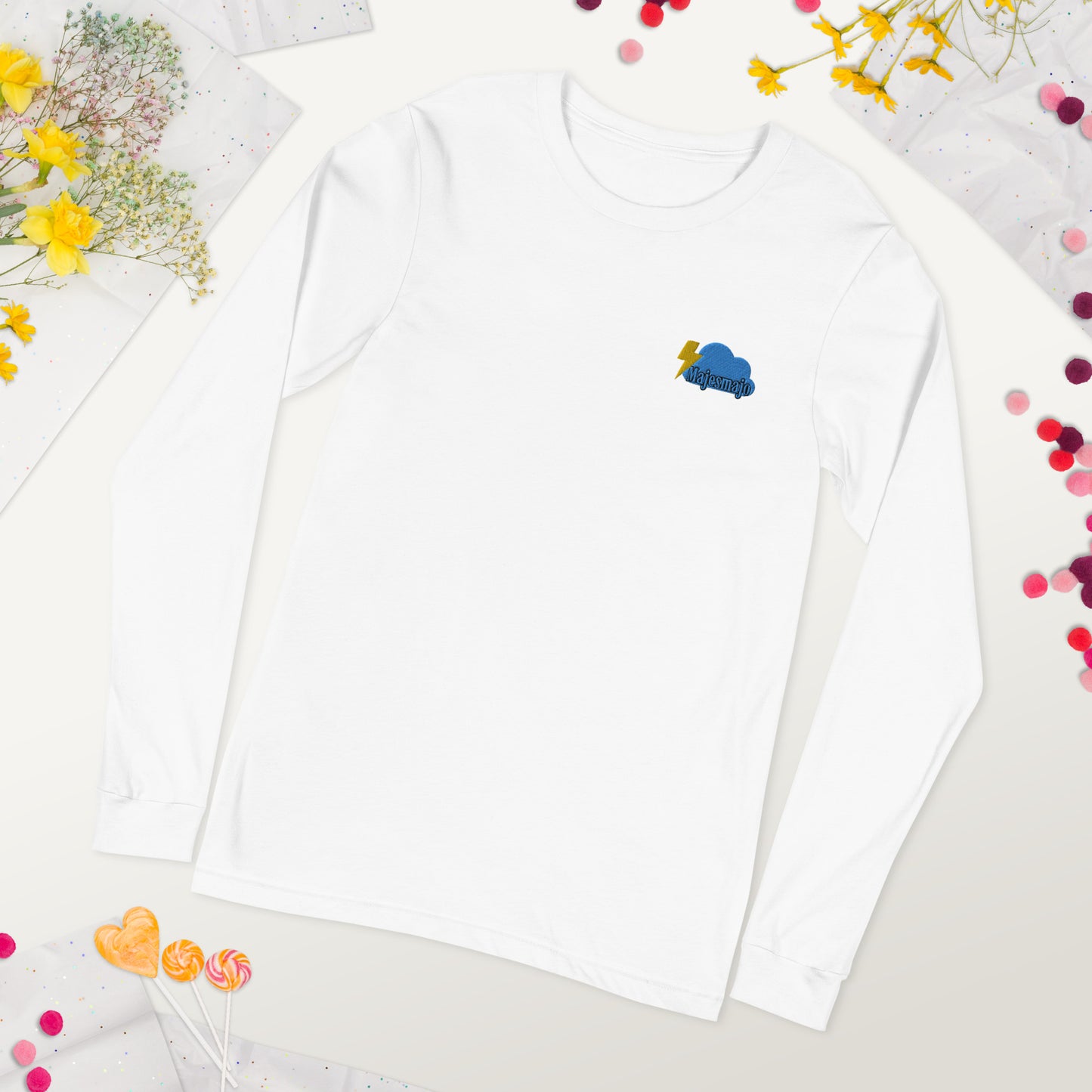 Camiseta manga larga unisex"logo mjm"