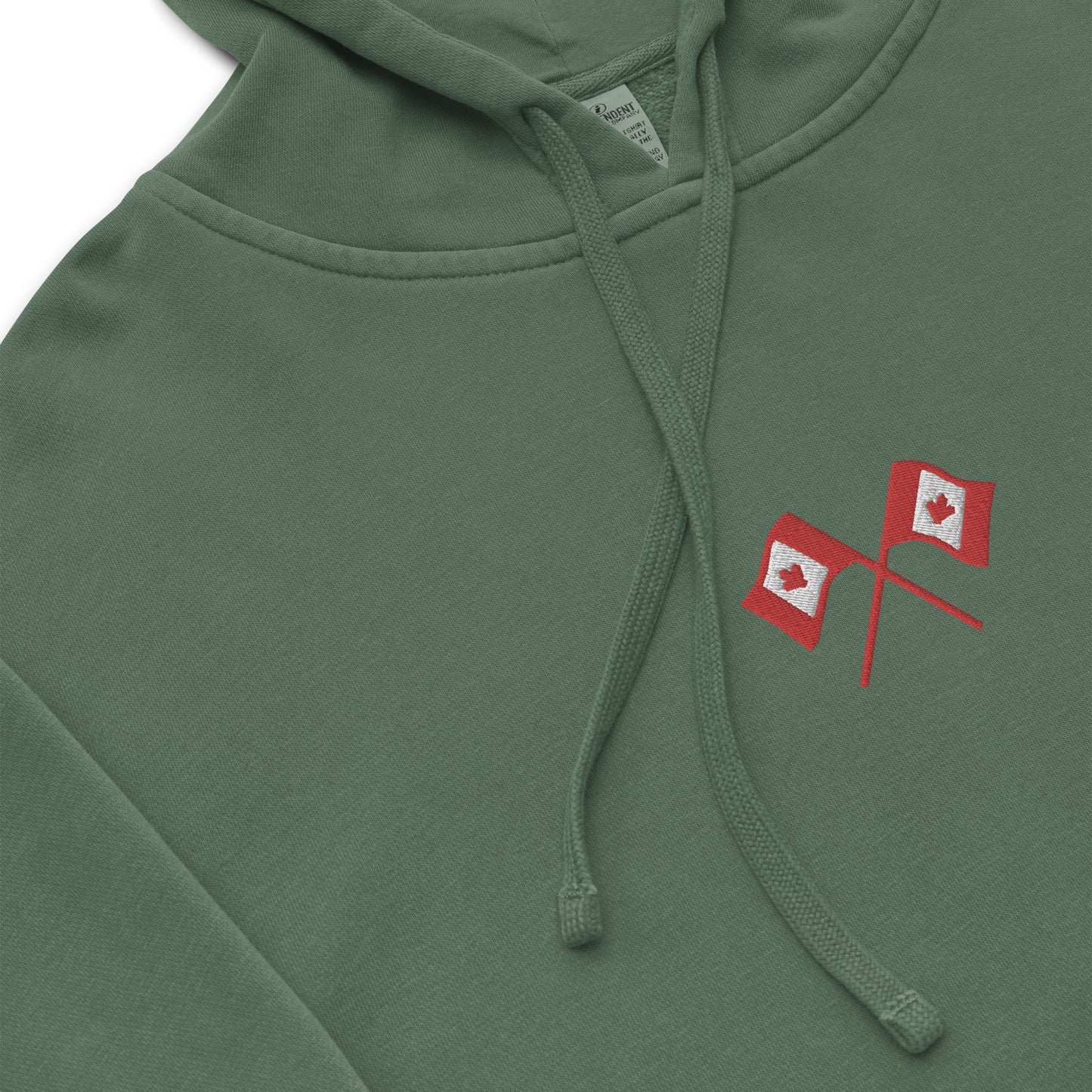 Sudadera con capucha teñida unisex"Bandera Canada"