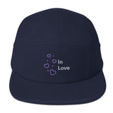 Gorra tipo camper de 5 paneles"in love"