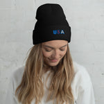 Gorro con borde vuelto"USA"