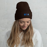 Gorro con borde vuelto"USA"