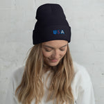 Gorro con borde vuelto"USA"