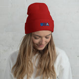 Gorro con borde vuelto"USA"