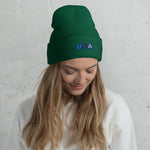 Gorro con borde vuelto"USA"