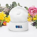 Gorro con borde vuelto"USA"