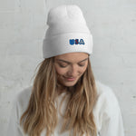 Gorro con borde vuelto"USA"