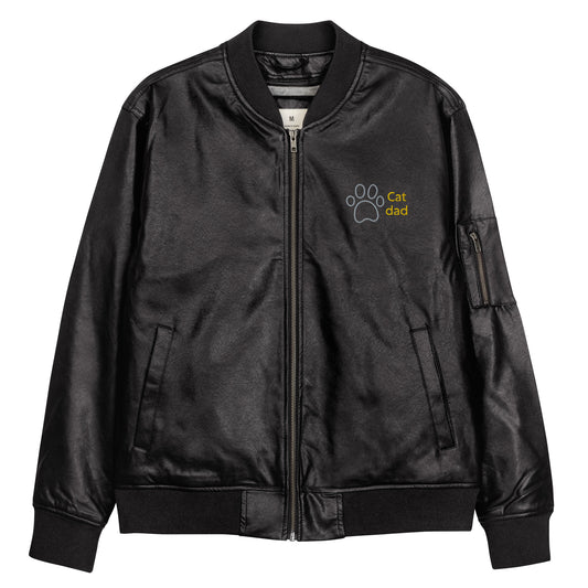 Chaqueta bomber piel vegana"majesmajo cat"