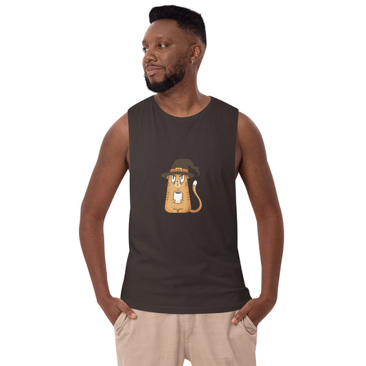 Camiseta sin mangas"Kitty coffe"