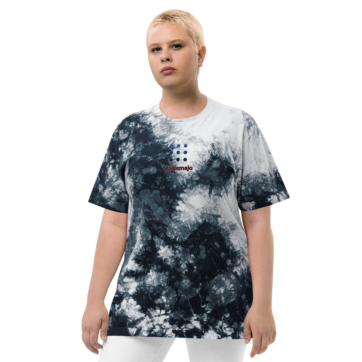 Camiseta oversize con efecto tie dye"majesmajo"