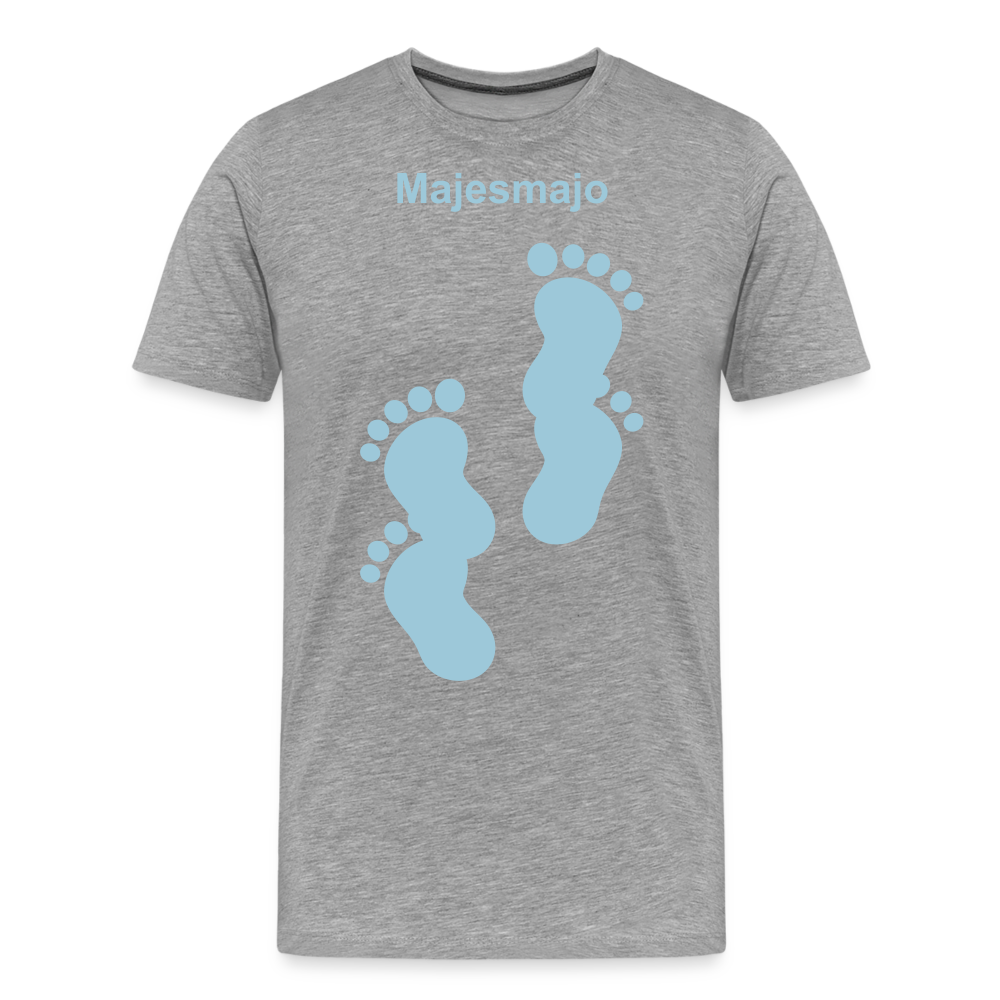 Camiseta premium hombre - gris jaspeado