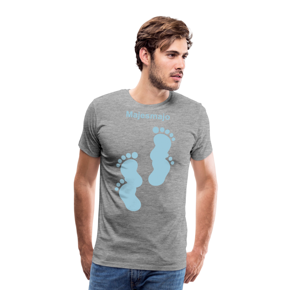Camiseta premium hombre - gris jaspeado