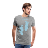 Camiseta premium hombre - gris jaspeado