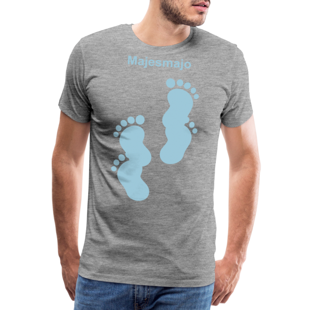 Camiseta premium hombre - gris jaspeado