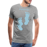 Camiseta premium hombre - gris jaspeado