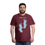 Camiseta premium hombre - rojo bordeaux salpicado