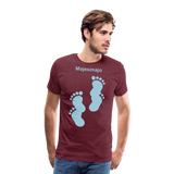 Camiseta premium hombre - rojo bordeaux salpicado