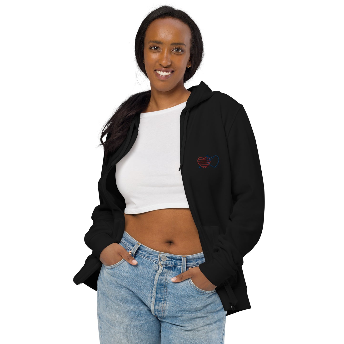 Sudadera con capucha y cremallera unisex"Nya"