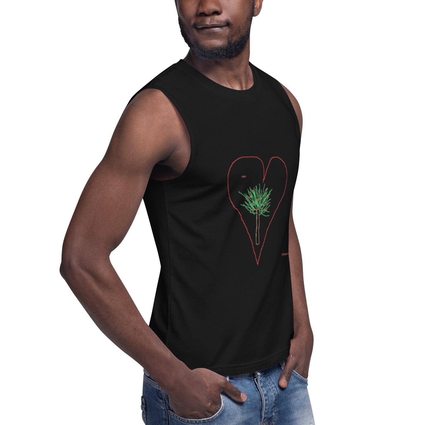 Camiseta sin mangas unisex"el corazon de gigigogutu"