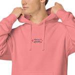 Sudadera con capucha teñida unisex"free"