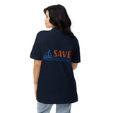 Polo de piqué unisex "save our oceans"