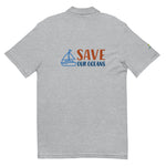 Polo de piqué unisex "save our oceans"