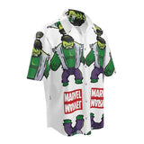 Camisa de Botones de Manga Corta para Hombre"hulk"