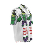 Camisa de Botones de Manga Corta para Hombre"hulk"