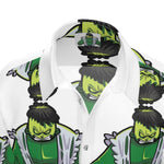 Camisa de Botones de Manga Corta para Hombre"hulk"