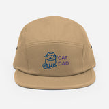 Gorra de cinco paneles"Cat dad"