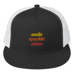 Gorra tipo trucker"Smile Sparkle Shine"