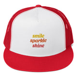 Gorra tipo trucker"Smile Sparkle Shine"