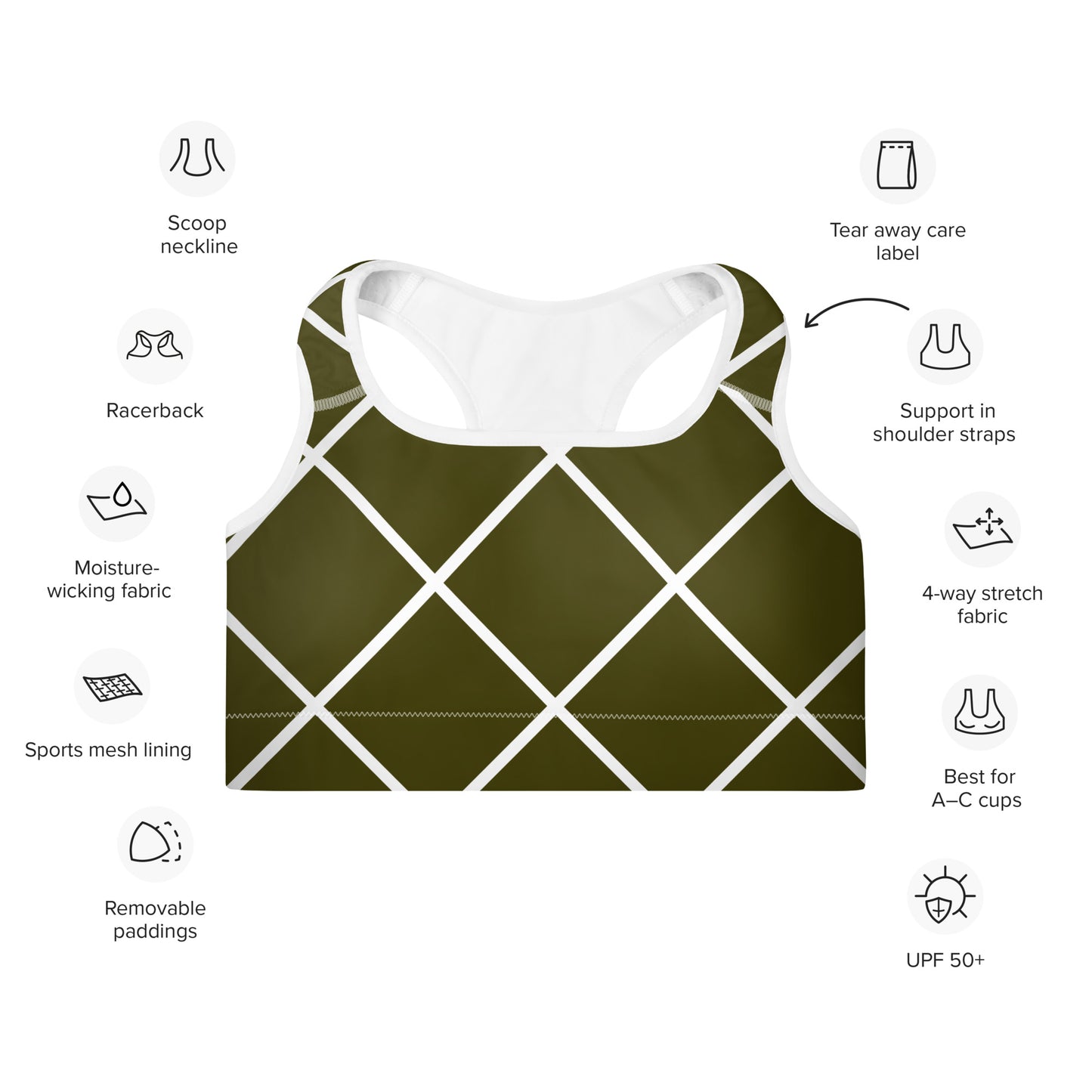 Sujetador deportivo relleno"Ixta"