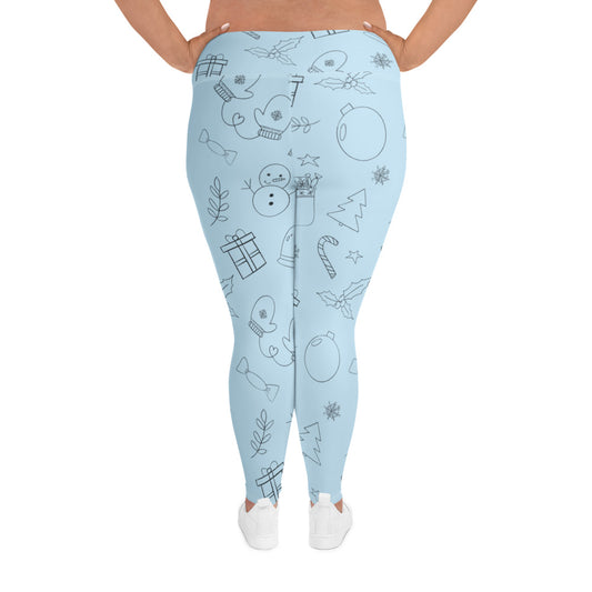 Leggins talla grande all over"navidad"