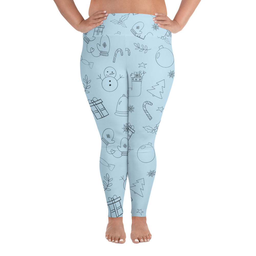 Leggins talla grande all over"navidad"
