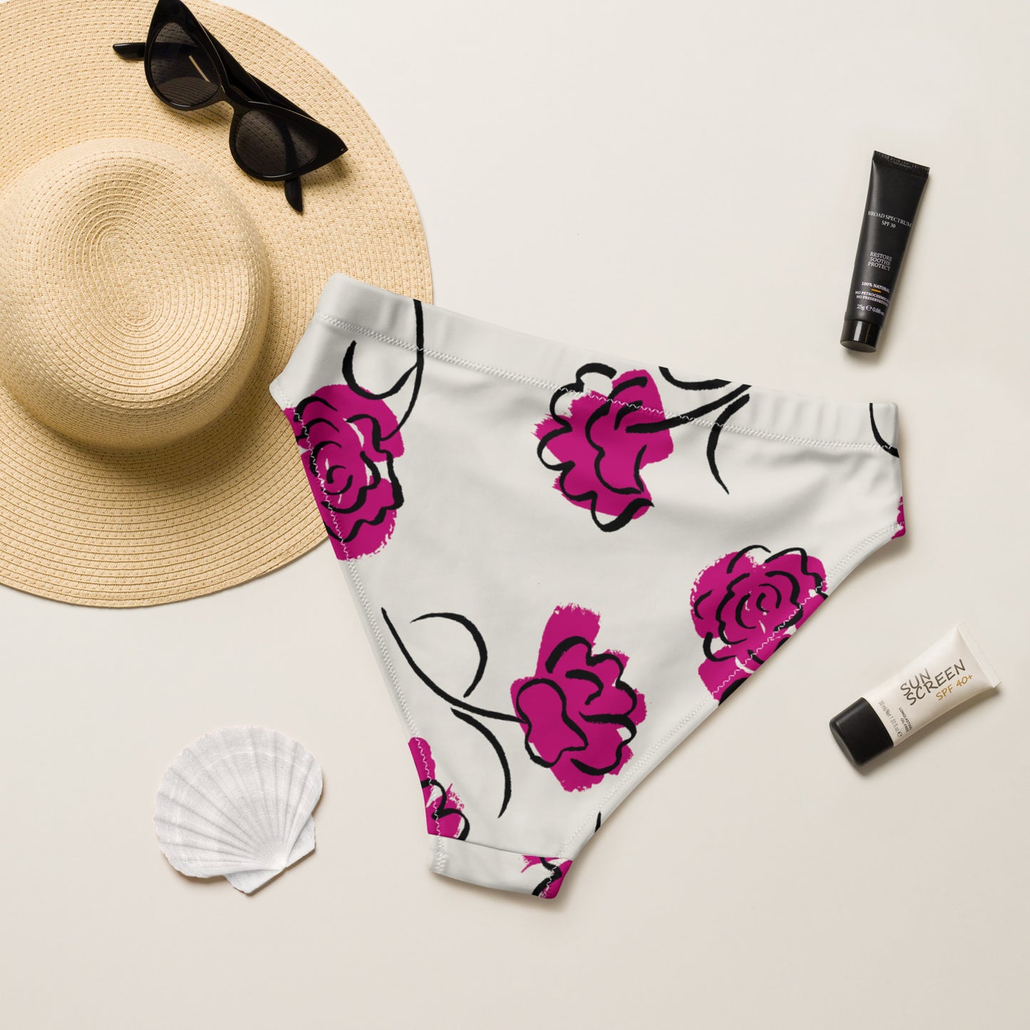 Braguita bikini reciclada talle alto all over"Balti"