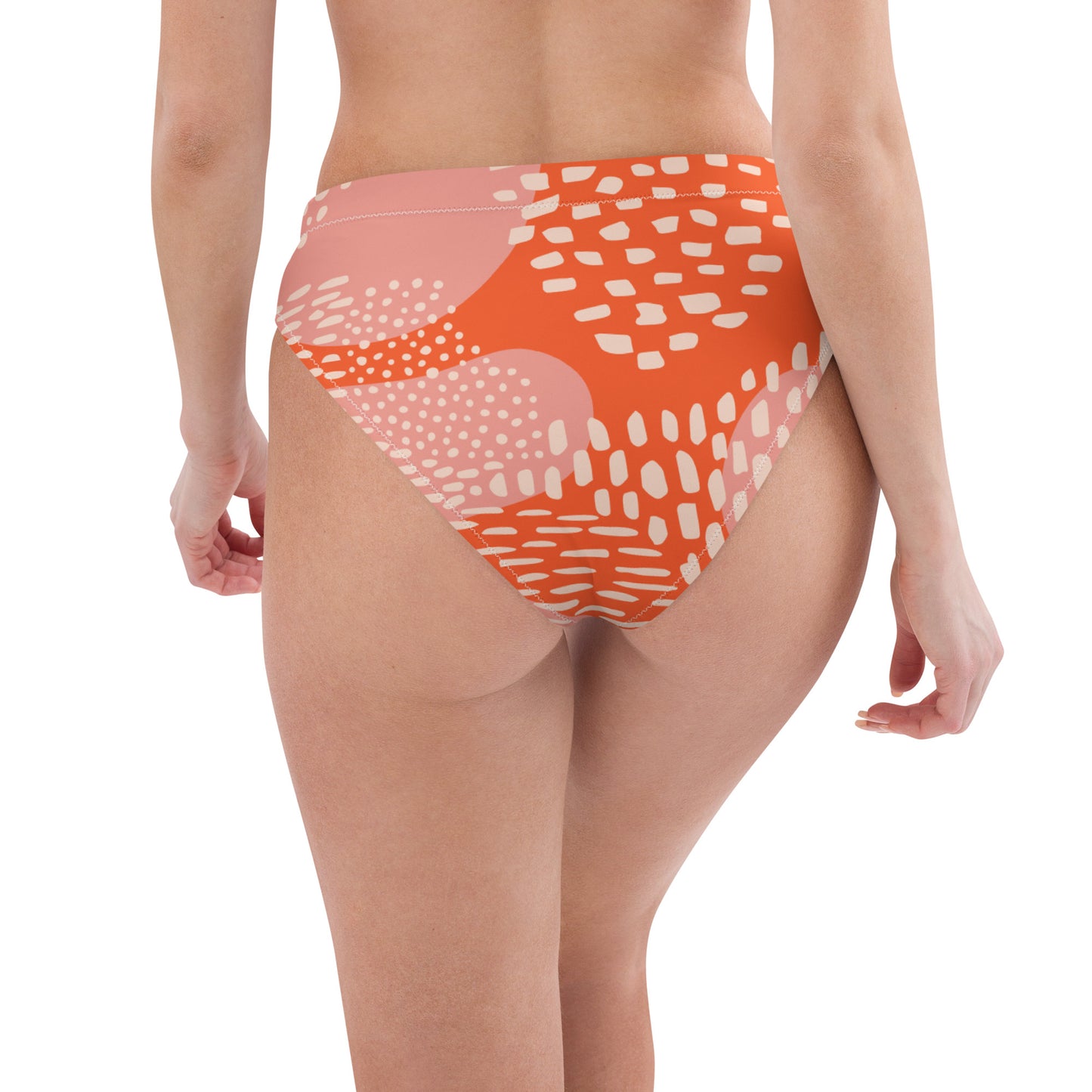 Braguita bikini reciclada talle alto all over"Chandi"