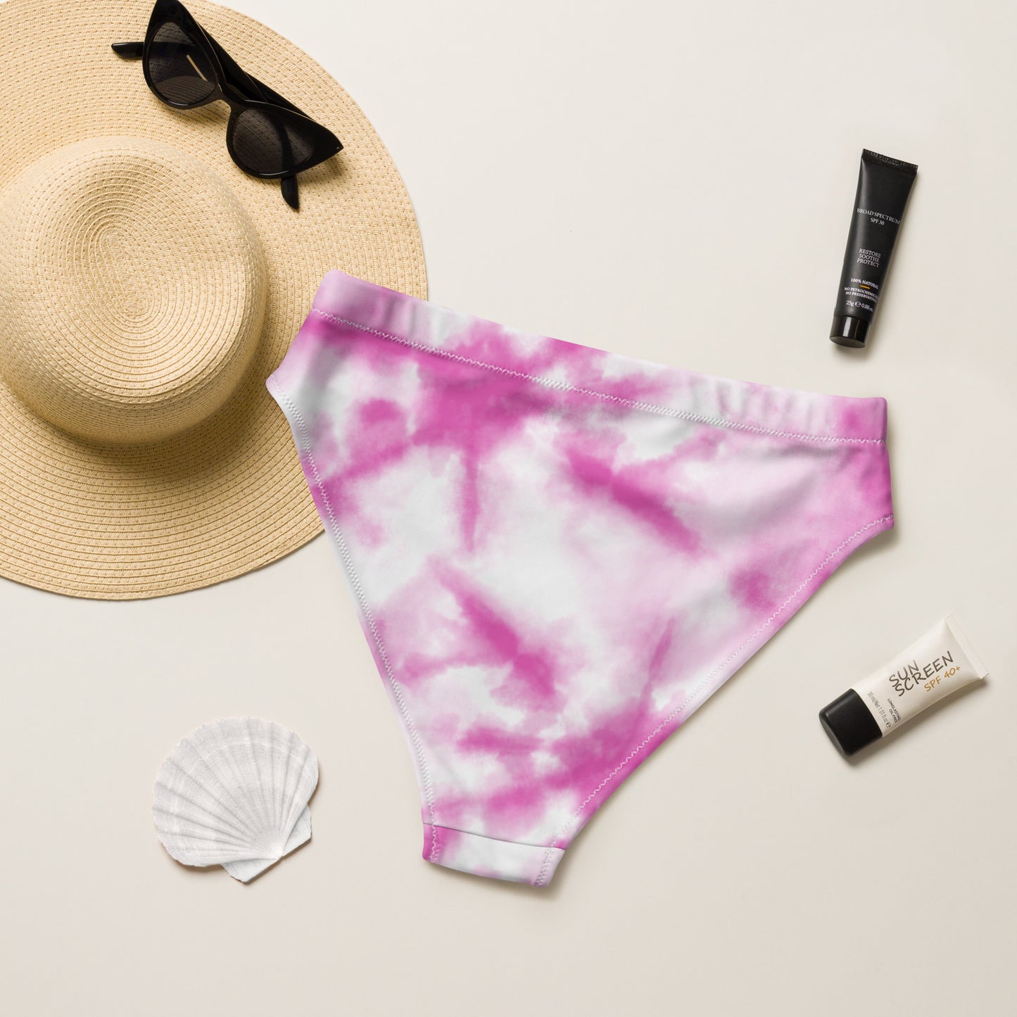 Braguita bikini reciclada talle alto all over"Zelen"