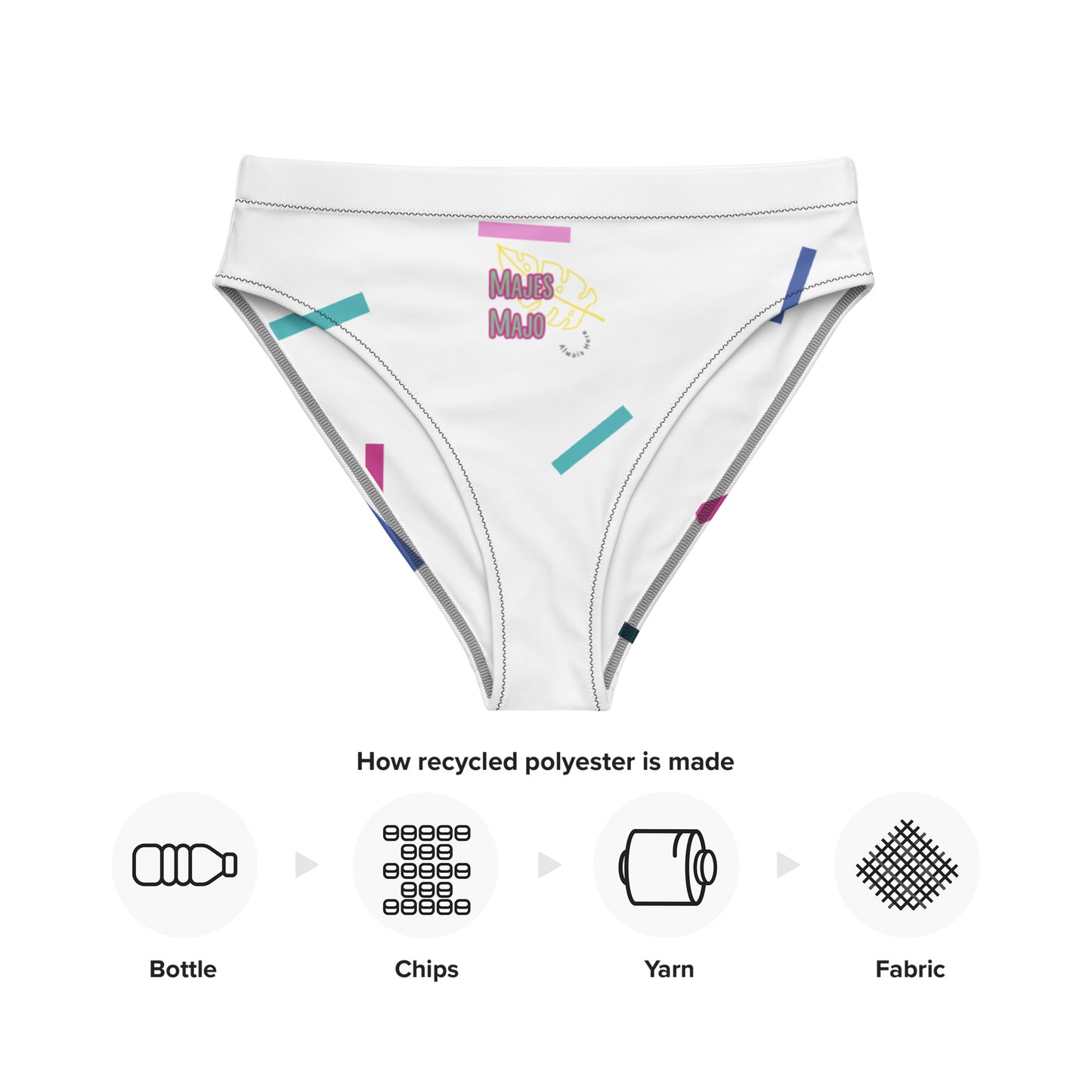 Braguita bikini reciclada talle alto all over"mjm"