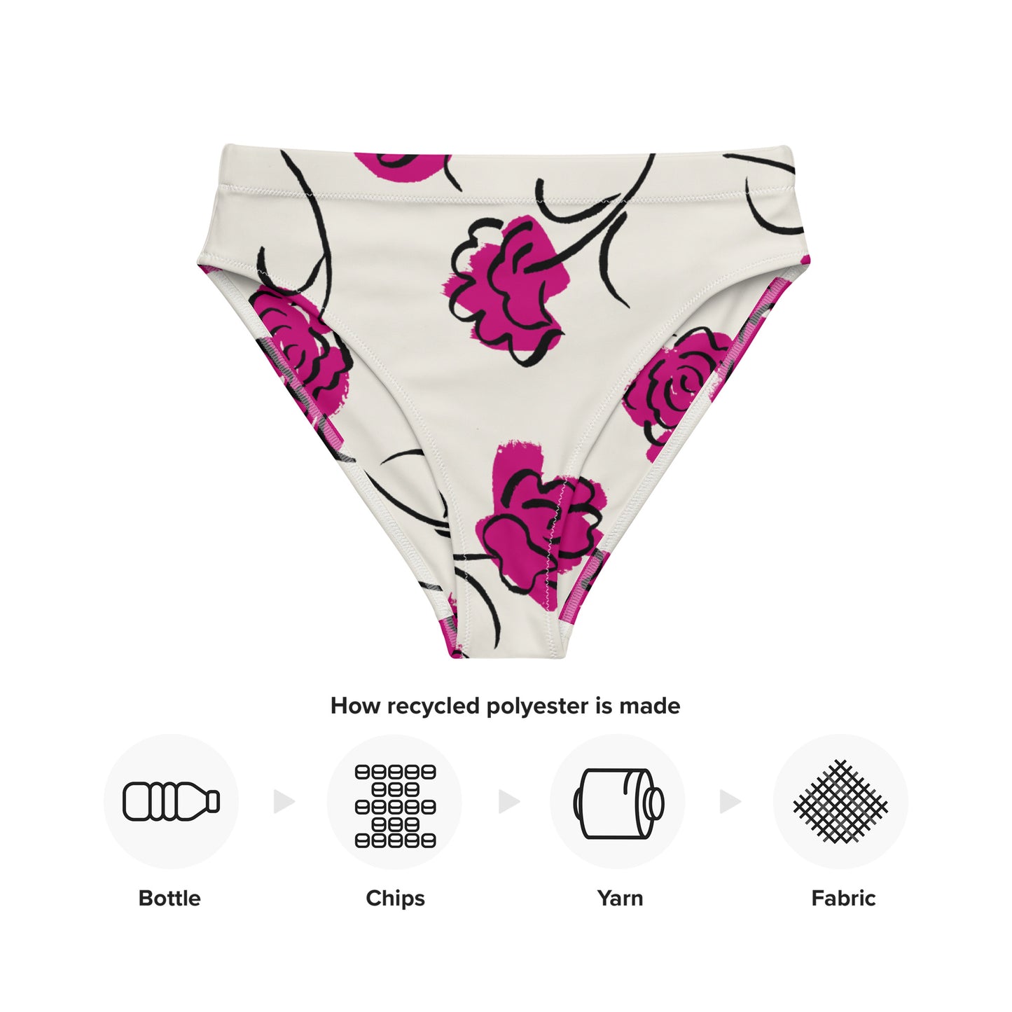 Braguita bikini reciclada talle alto all over"Balti"