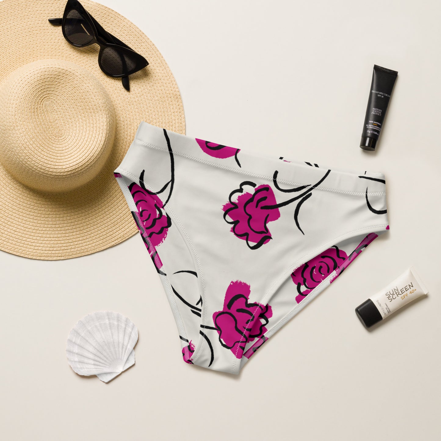 Braguita bikini reciclada talle alto all over"Balti"