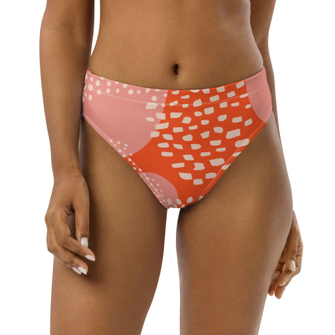 Braguita bikini reciclada talle alto all over"Chandi"