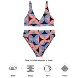 Bikini reciclado talle alto all over"jiang"