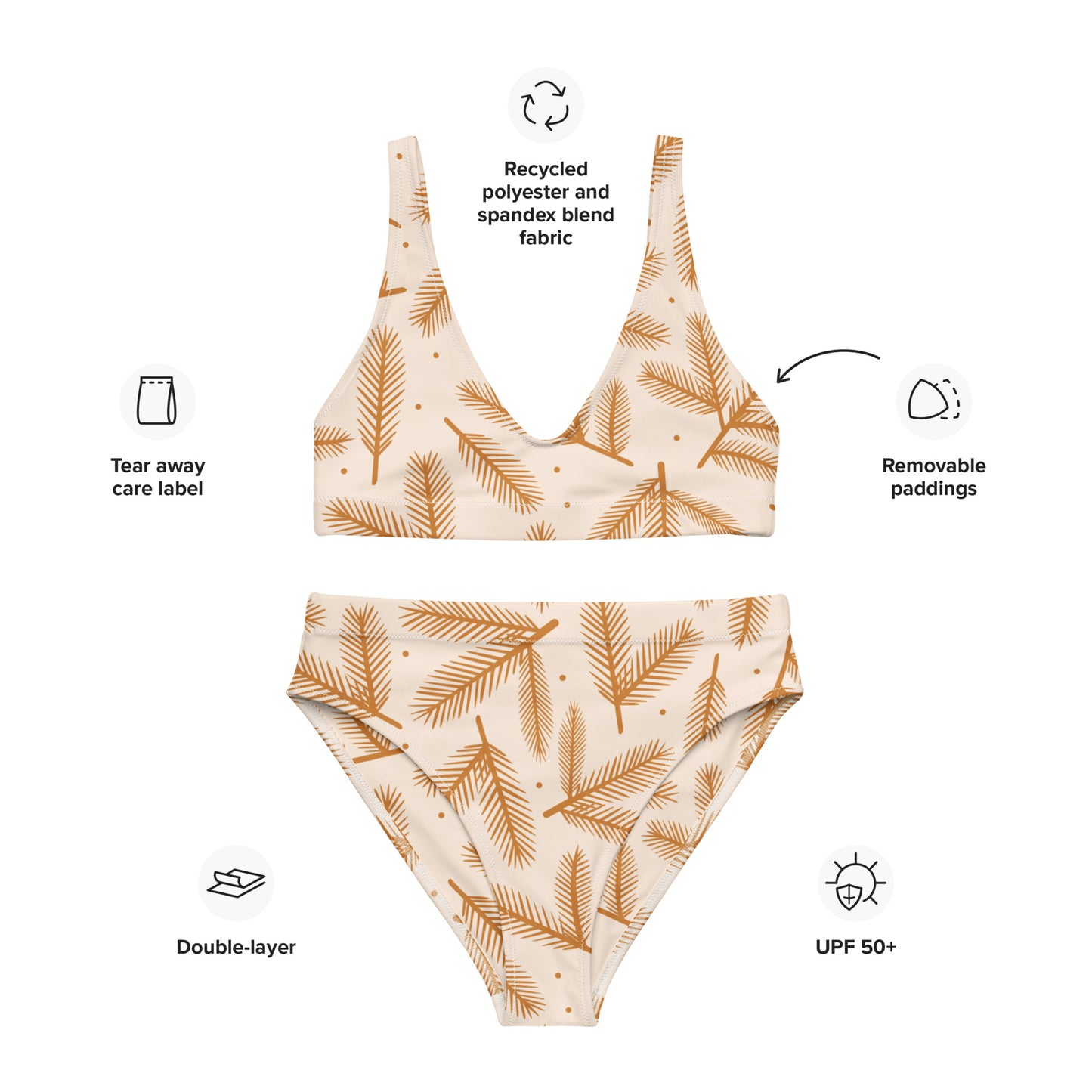 Bikini reciclado talle alto all over"style"